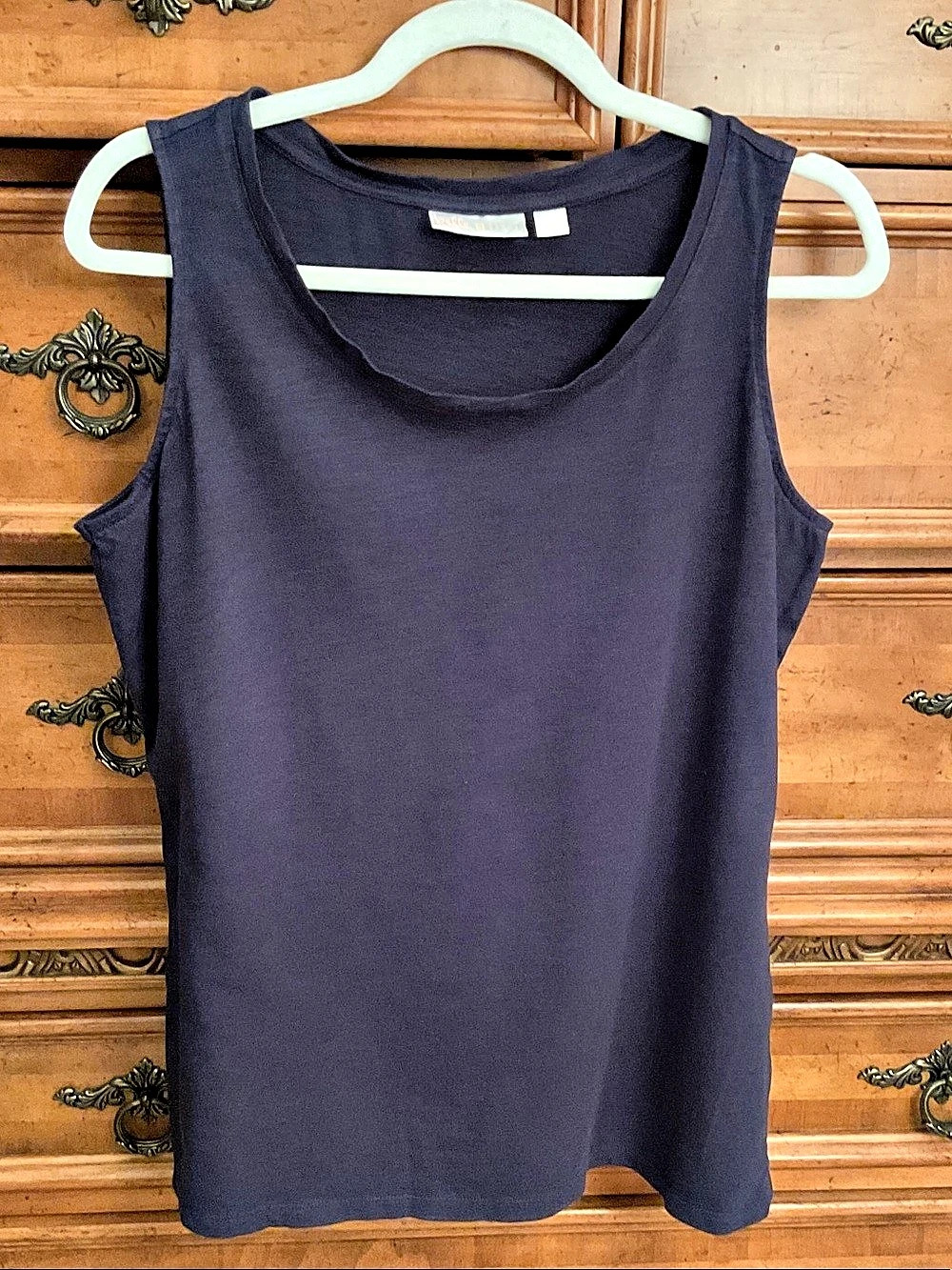 Belle Cotton & Modal Soft Tank Top in Blue